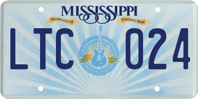 MS license plate LTC024