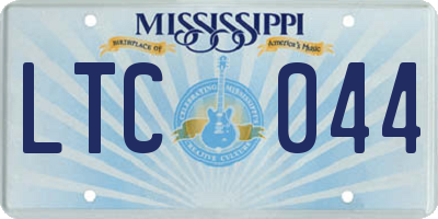 MS license plate LTC044