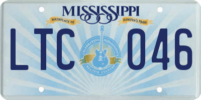 MS license plate LTC046