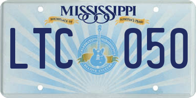 MS license plate LTC050