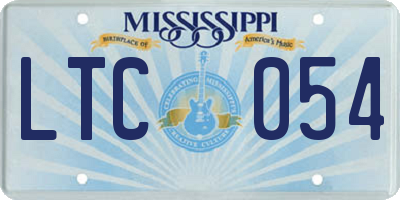 MS license plate LTC054