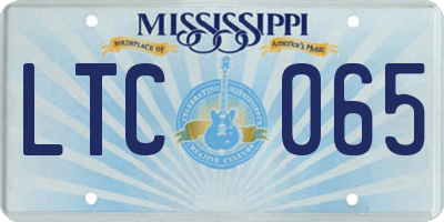 MS license plate LTC065