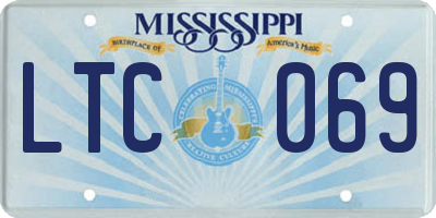 MS license plate LTC069