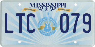 MS license plate LTC079