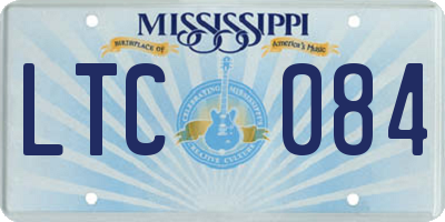 MS license plate LTC084