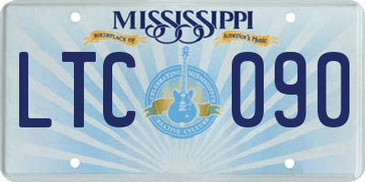MS license plate LTC090