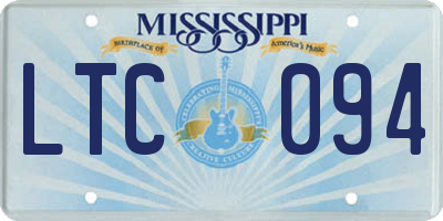 MS license plate LTC094