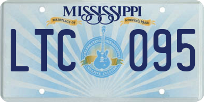 MS license plate LTC095