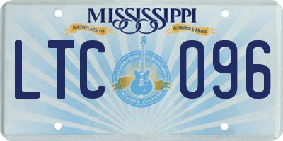 MS license plate LTC096