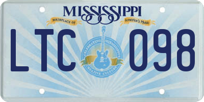 MS license plate LTC098