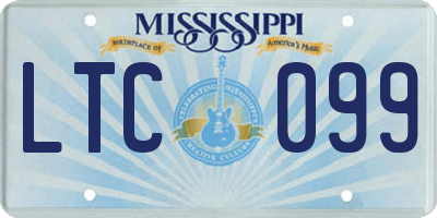 MS license plate LTC099