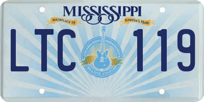MS license plate LTC119