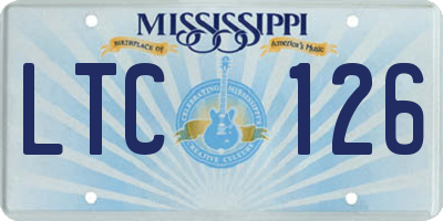 MS license plate LTC126