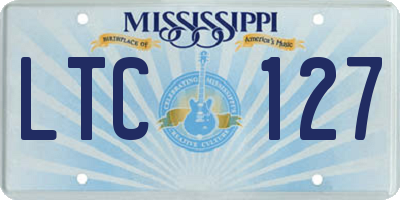 MS license plate LTC127