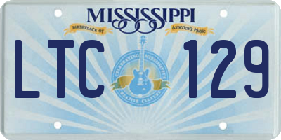 MS license plate LTC129