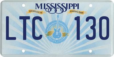 MS license plate LTC130