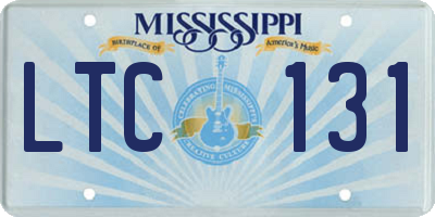 MS license plate LTC131