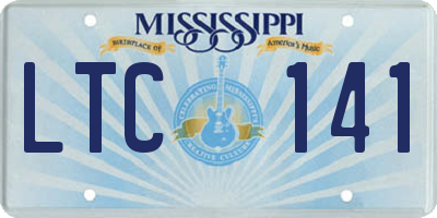 MS license plate LTC141