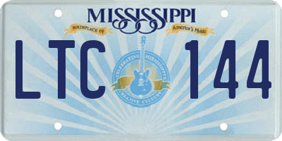 MS license plate LTC144