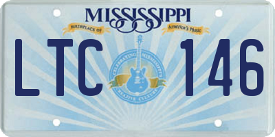 MS license plate LTC146