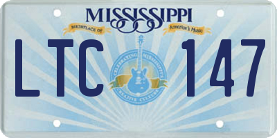 MS license plate LTC147