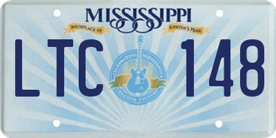 MS license plate LTC148