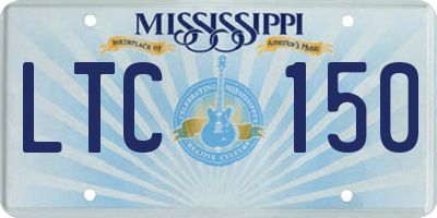MS license plate LTC150