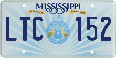 MS license plate LTC152