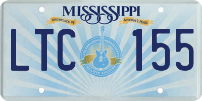 MS license plate LTC155
