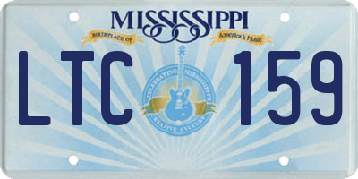 MS license plate LTC159