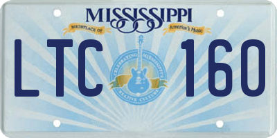MS license plate LTC160