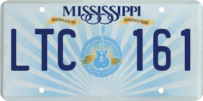 MS license plate LTC161