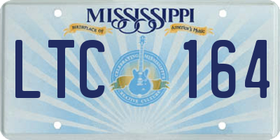 MS license plate LTC164