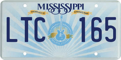 MS license plate LTC165
