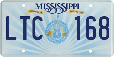 MS license plate LTC168