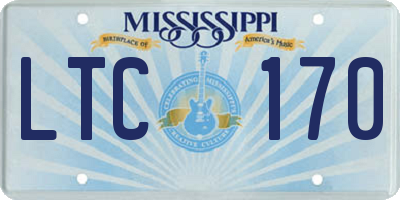 MS license plate LTC170