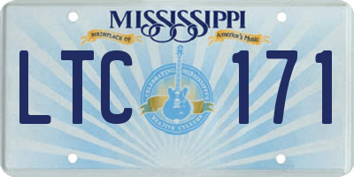 MS license plate LTC171