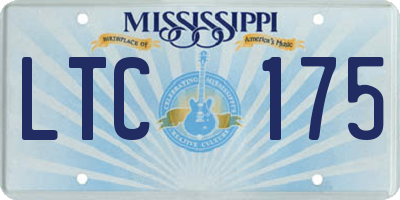 MS license plate LTC175