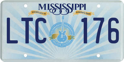 MS license plate LTC176