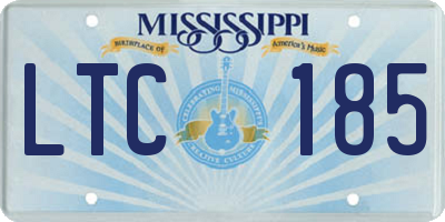 MS license plate LTC185