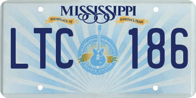 MS license plate LTC186