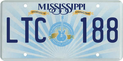 MS license plate LTC188