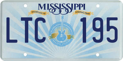 MS license plate LTC195