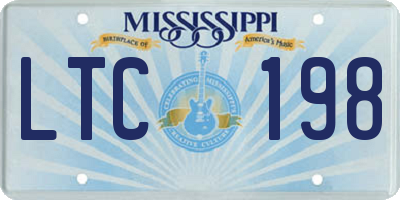 MS license plate LTC198