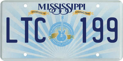MS license plate LTC199
