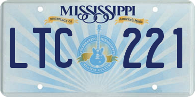 MS license plate LTC221