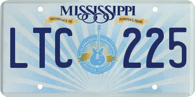 MS license plate LTC225