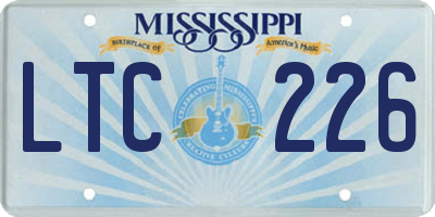 MS license plate LTC226