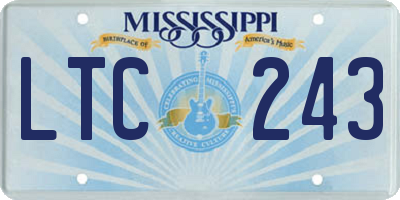 MS license plate LTC243