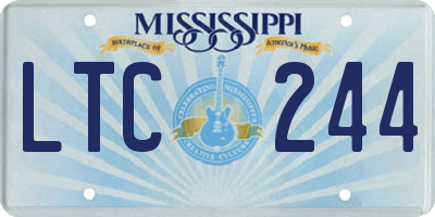 MS license plate LTC244